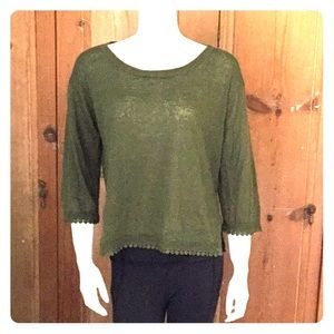 J Crew linen sweater top